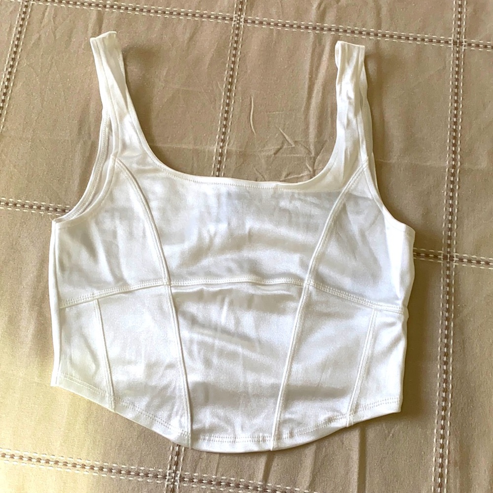 White cropped tank NWOT